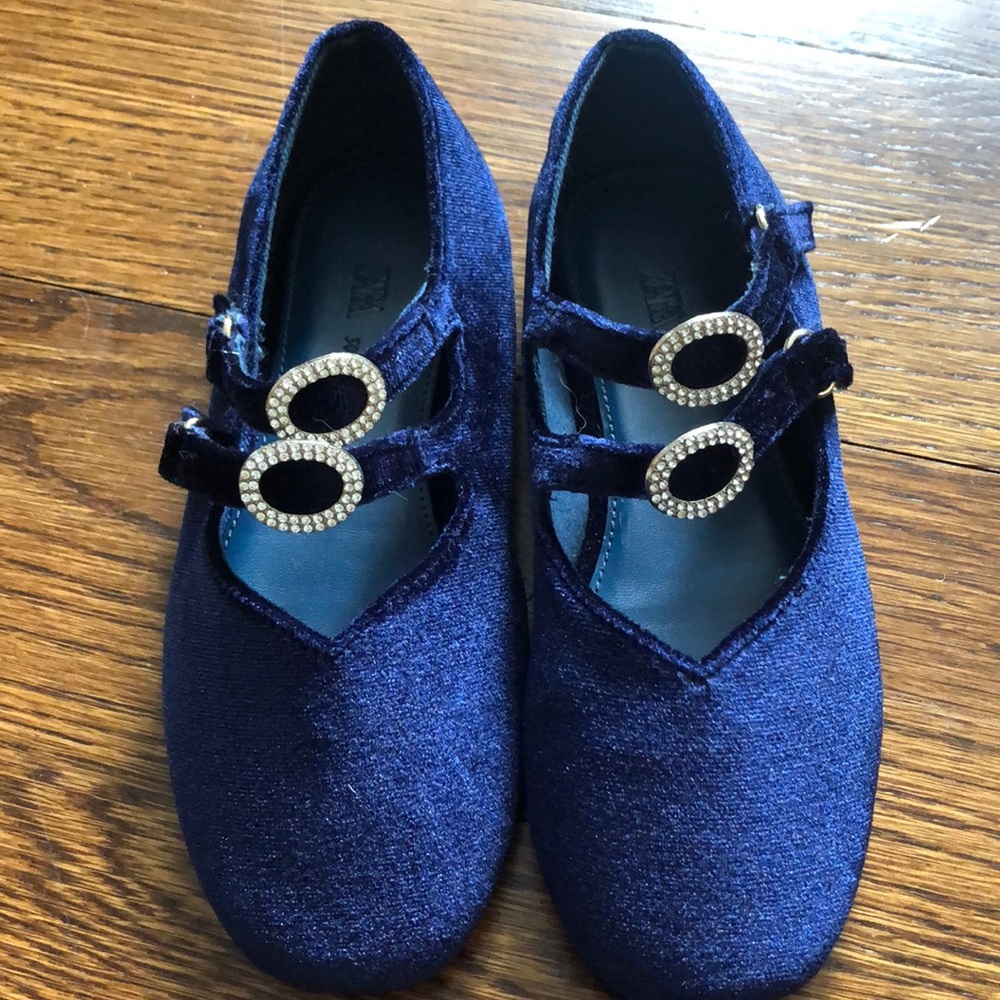 Zara velvet flats